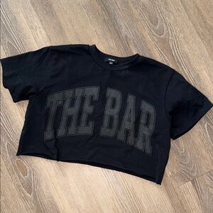 Black Cropped T-Shirt by ‘THE BAR' -NEW/NEVER WORN (only washed)
